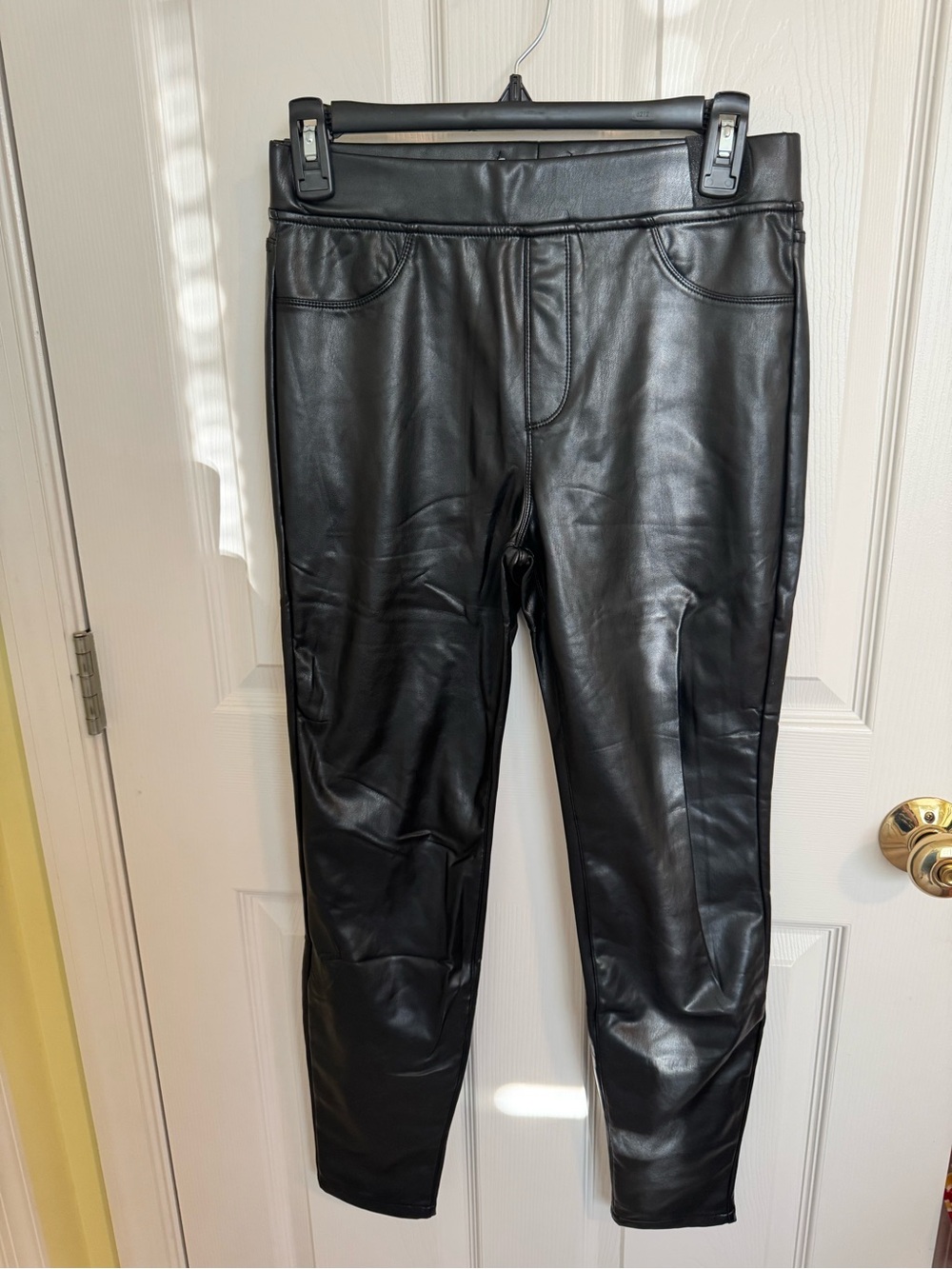 Sanctuary Black Faux Leather Jeggings